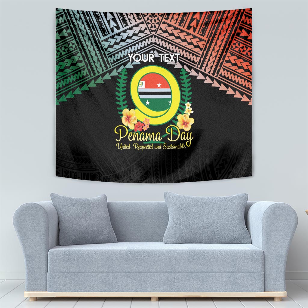 Personalised Penama Day Tapestry Vanuatu Provinces Polynesian Pattern