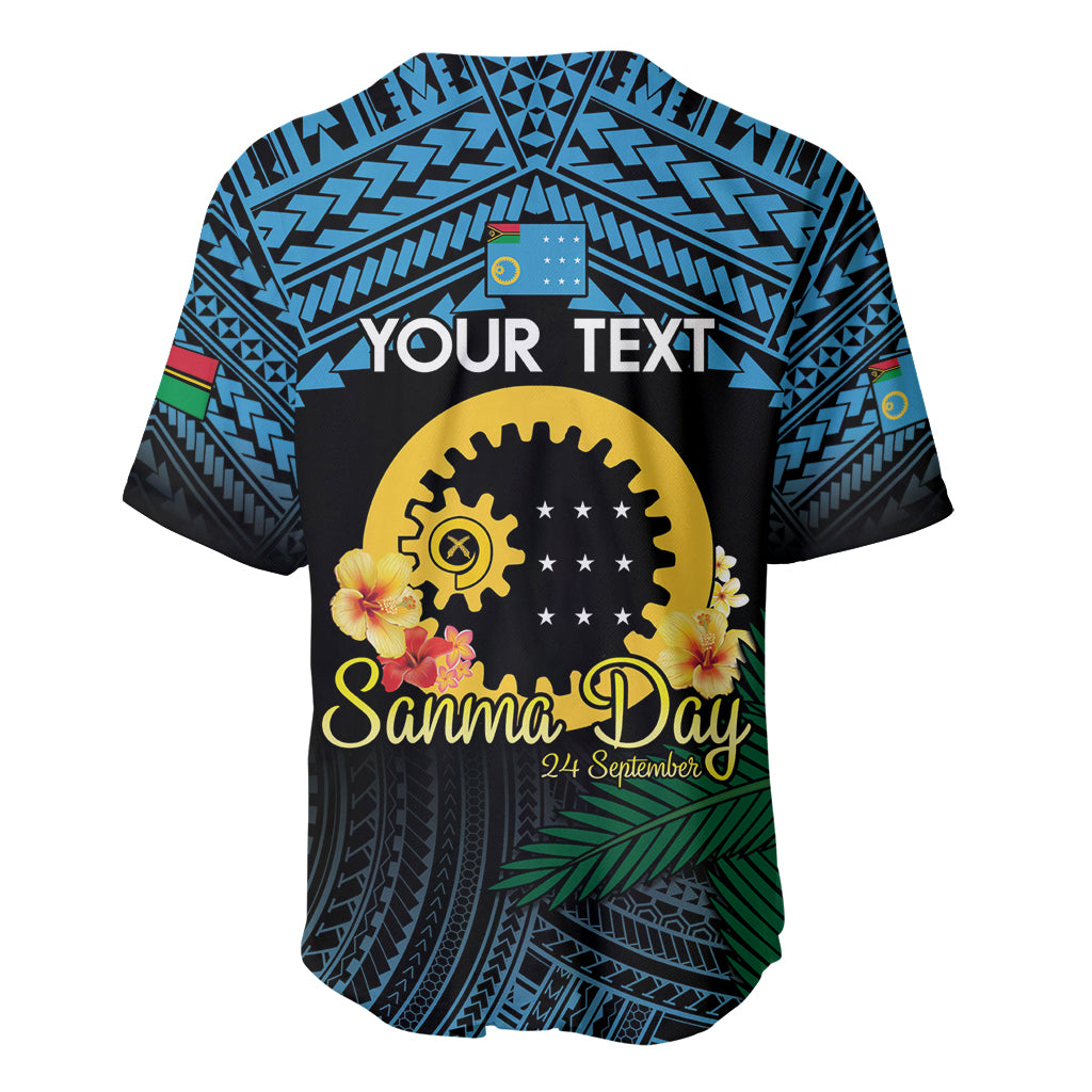 Personalised Sanma Day Baseball Jersey Vanuatu Provinces Polynesian Pattern LT14 - Polynesian Pride