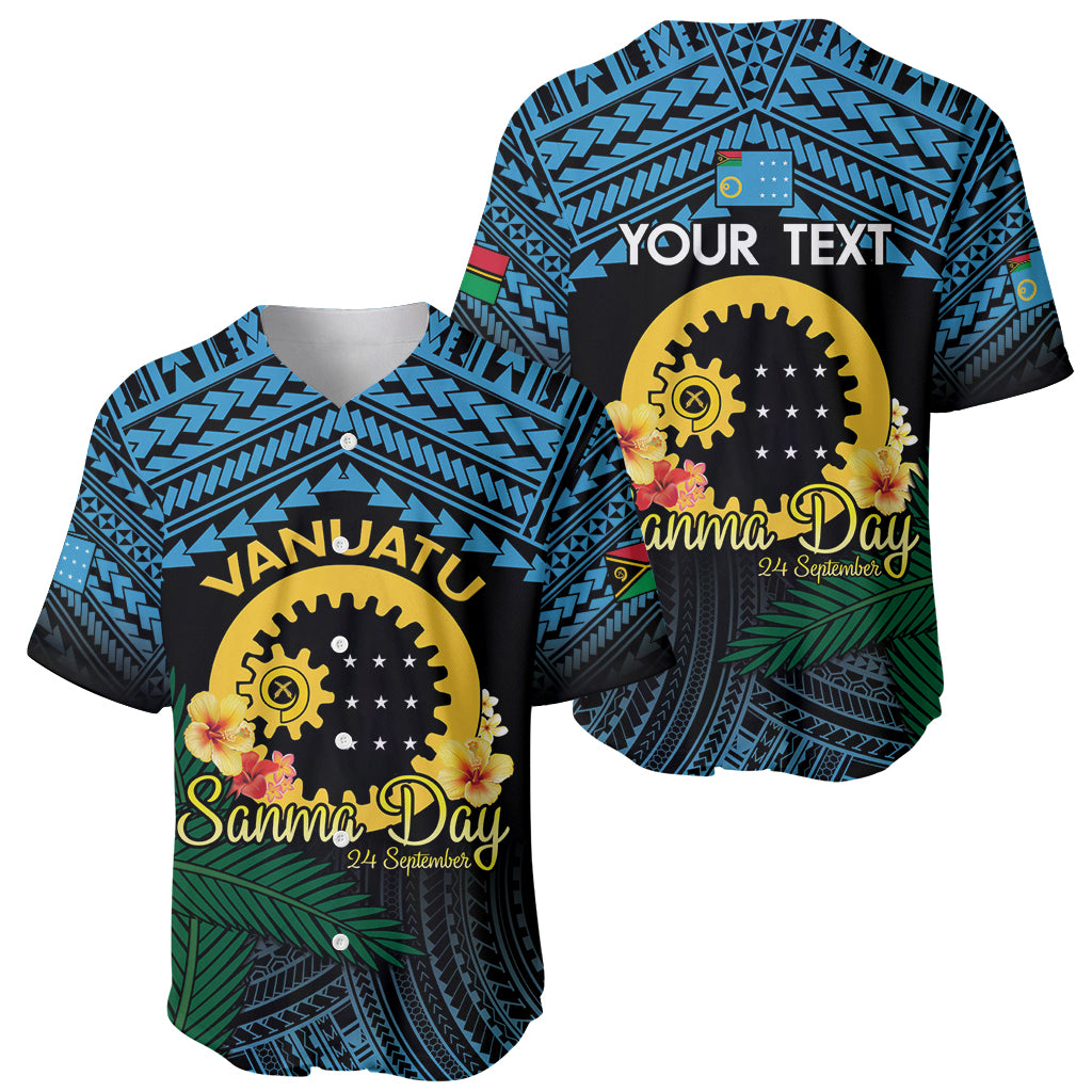 Personalised Sanma Day Baseball Jersey Vanuatu Provinces Polynesian Pattern LT14 - Polynesian Pride