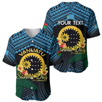 Personalised Sanma Day Baseball Jersey Vanuatu Provinces Polynesian Pattern LT14 - Polynesian Pride