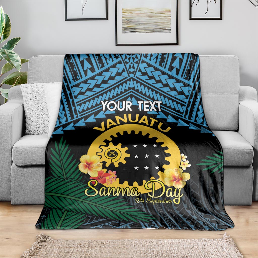 Personalised Sanma Day Blanket Vanuatu Provinces Polynesian Pattern LT14 - Polynesian Pride