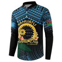 Personalised Sanma Day Button Sweatshirt Vanuatu Provinces Polynesian Pattern LT14 - Polynesian Pride