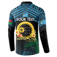 Personalised Sanma Day Button Sweatshirt Vanuatu Provinces Polynesian Pattern LT14 - Polynesian Pride