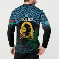 Personalised Sanma Day Button Sweatshirt Vanuatu Provinces Polynesian Pattern LT14 - Polynesian Pride