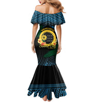 Personalised Sanma Day Family Matching Mermaid Dress and Hawaiian Shirt Vanuatu Provinces Polynesian Pattern LT14 - Polynesian Pride