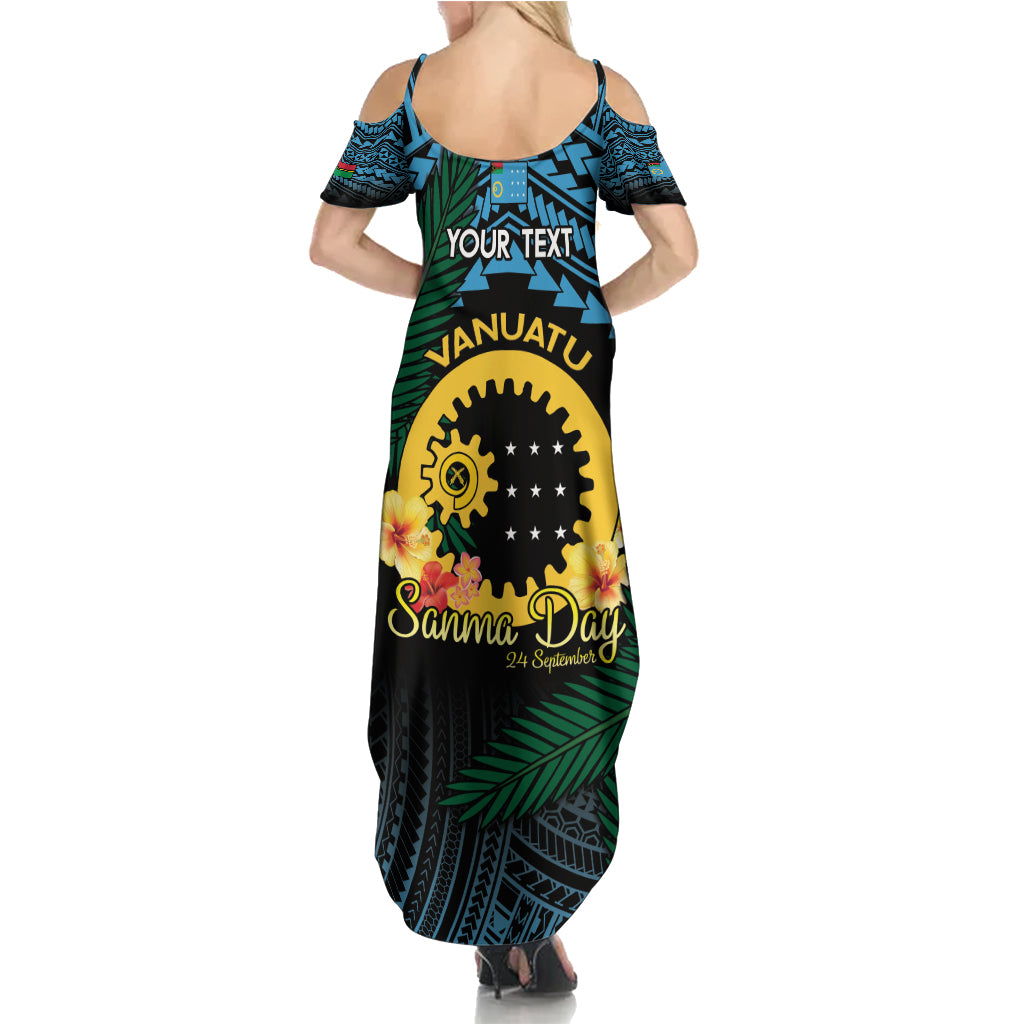Personalised Sanma Day Family Matching Summer Maxi Dress and Hawaiian Shirt Vanuatu Provinces Polynesian Pattern LT14 - Polynesian Pride