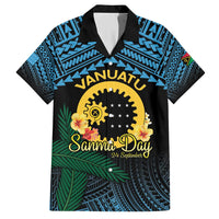 Personalised Sanma Day Hawaiian Shirt Vanuatu Provinces Polynesian Pattern LT14 Black - Polynesian Pride