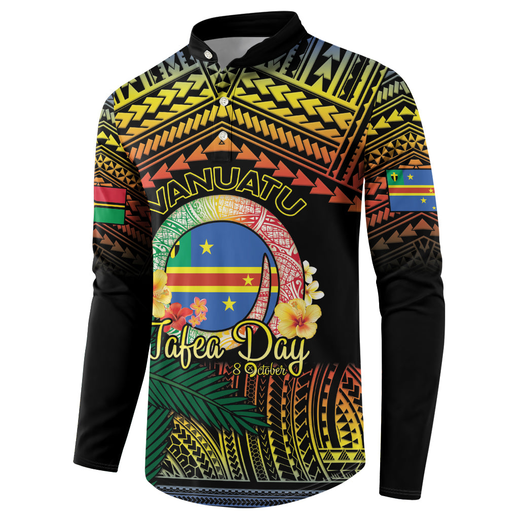 Personalised Tafea Day Button Sweatshirt Vanuatu Provinces Polynesian Pattern LT14 - Polynesian Pride