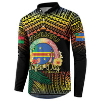Personalised Tafea Day Button Sweatshirt Vanuatu Provinces Polynesian Pattern LT14 - Polynesian Pride