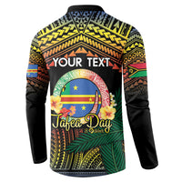 Personalised Tafea Day Button Sweatshirt Vanuatu Provinces Polynesian Pattern LT14 - Polynesian Pride