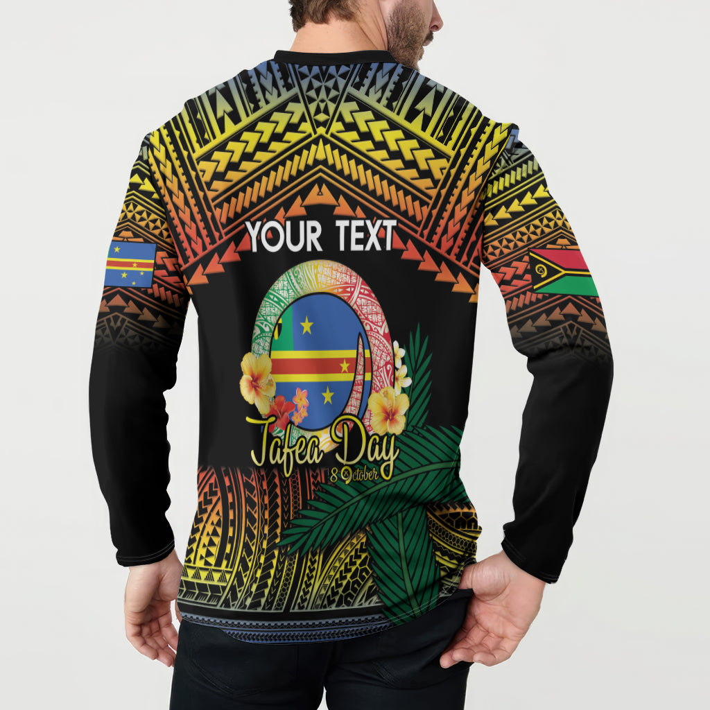 Personalised Tafea Day Button Sweatshirt Vanuatu Provinces Polynesian Pattern LT14 - Polynesian Pride