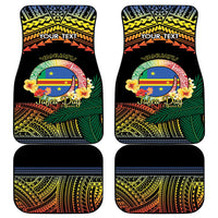 Personalised Tafea Day Car Mats Vanuatu Provinces Polynesian Pattern