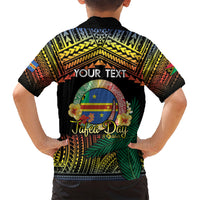 Personalised Tafea Day Family Matching Long Sleeve Bodycon Dress and Hawaiian Shirt Vanuatu Provinces Polynesian Pattern LT14 - Polynesian Pride