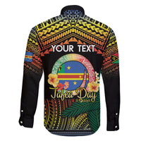 Personalised Tafea Day Family Matching Puletasi and Hawaiian Shirt Vanuatu Provinces Polynesian Pattern