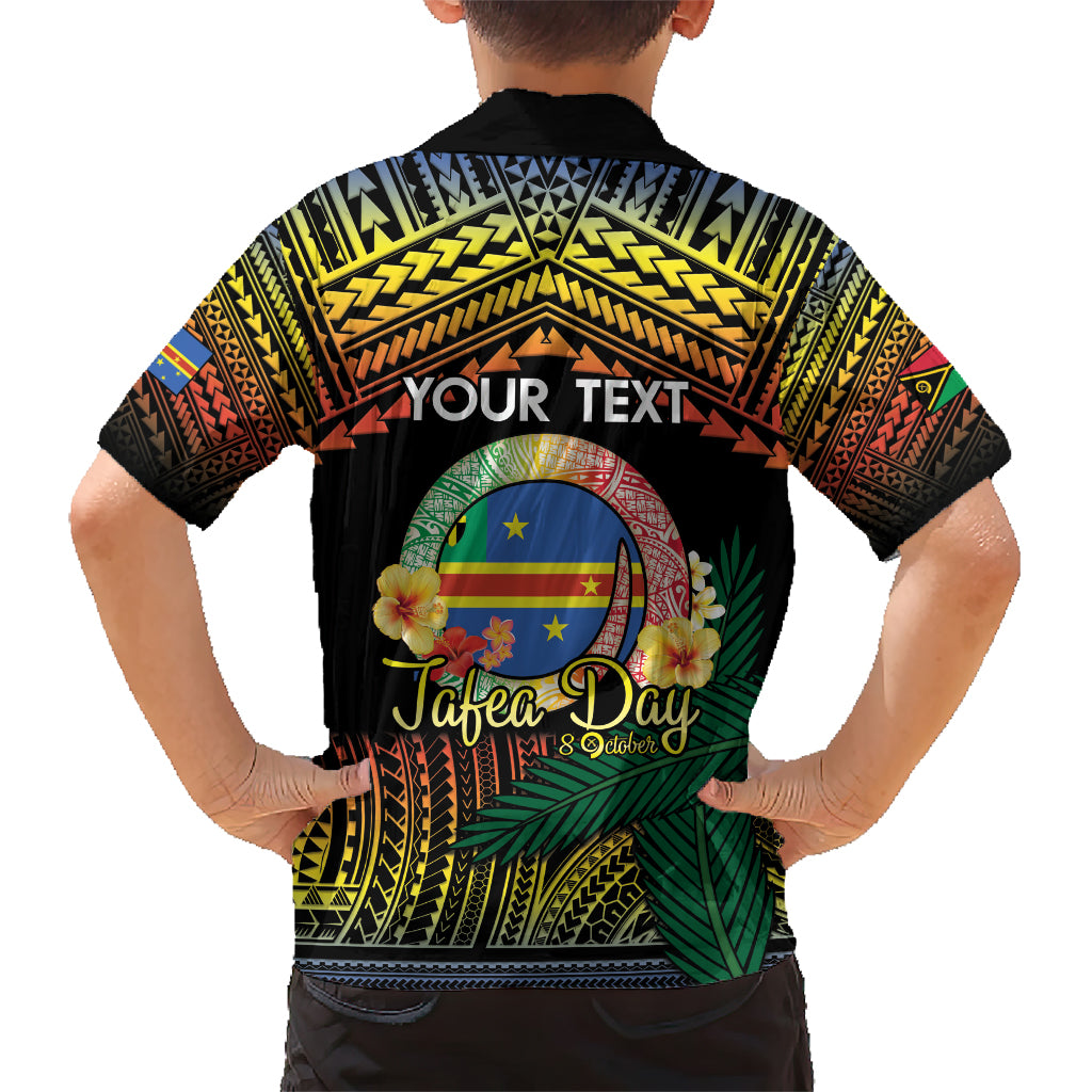 Personalised Tafea Day Family Matching Short Sleeve Bodycon Dress and Hawaiian Shirt Vanuatu Provinces Polynesian Pattern LT14 - Polynesian Pride