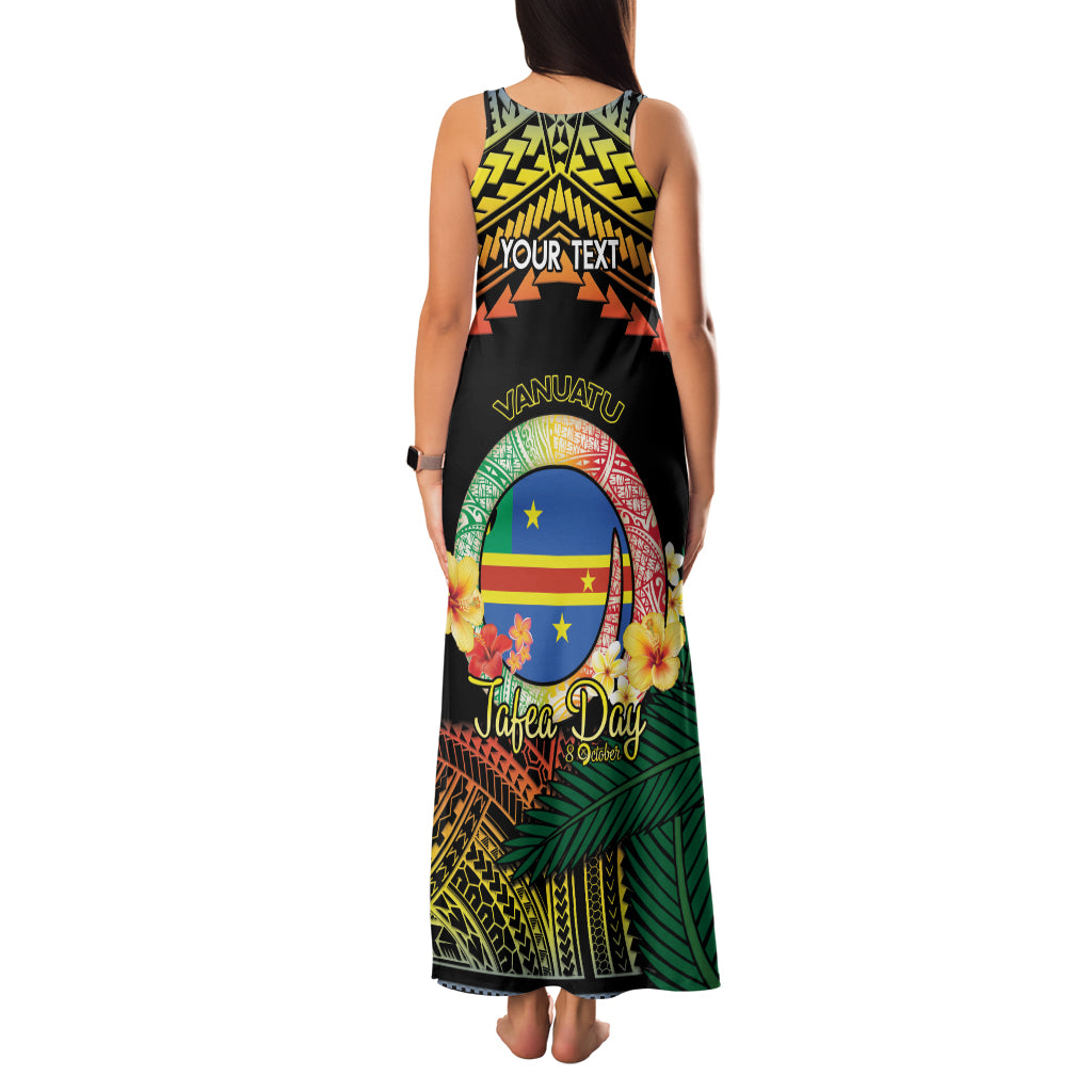Personalised Tafea Day Family Matching Tank Maxi Dress and Hawaiian Shirt Vanuatu Provinces Polynesian Pattern LT14 - Polynesian Pride