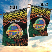 Personalised Tafea Day Garden Flag Vanuatu Provinces Polynesian Pattern
