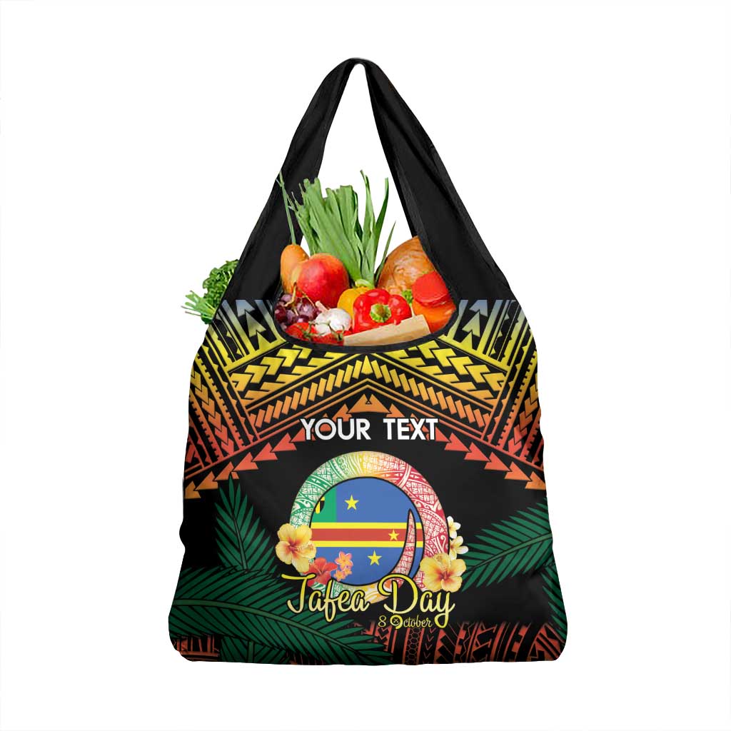 Personalised Tafea Day Grocery Bag Vanuatu Provinces Polynesian Pattern LT14 1-pack One Size Black - Polynesian Pride