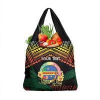 Personalised Tafea Day Grocery Bag Vanuatu Provinces Polynesian Pattern LT14 1-pack One Size Black - Polynesian Pride