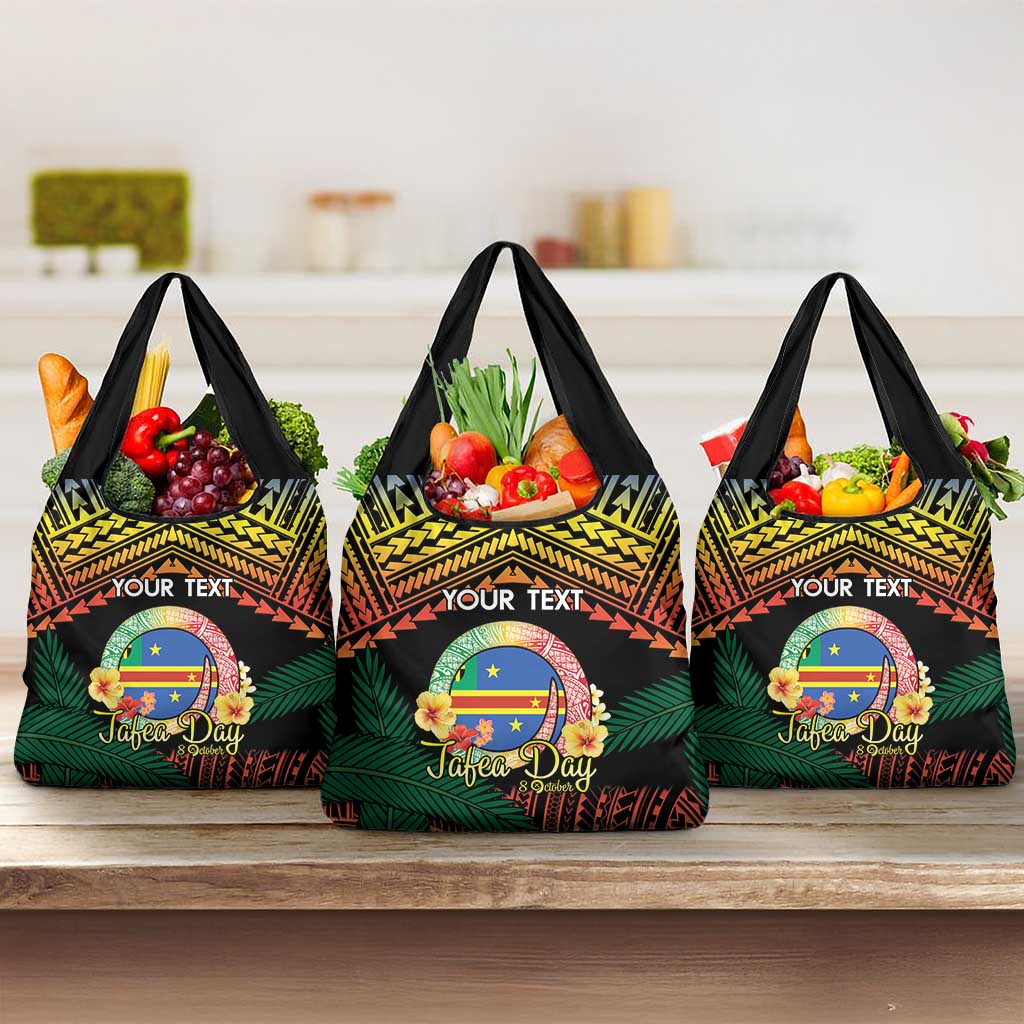 Personalised Tafea Day Grocery Bag Vanuatu Provinces Polynesian Pattern LT14 3-pack One Size Black - Polynesian Pride