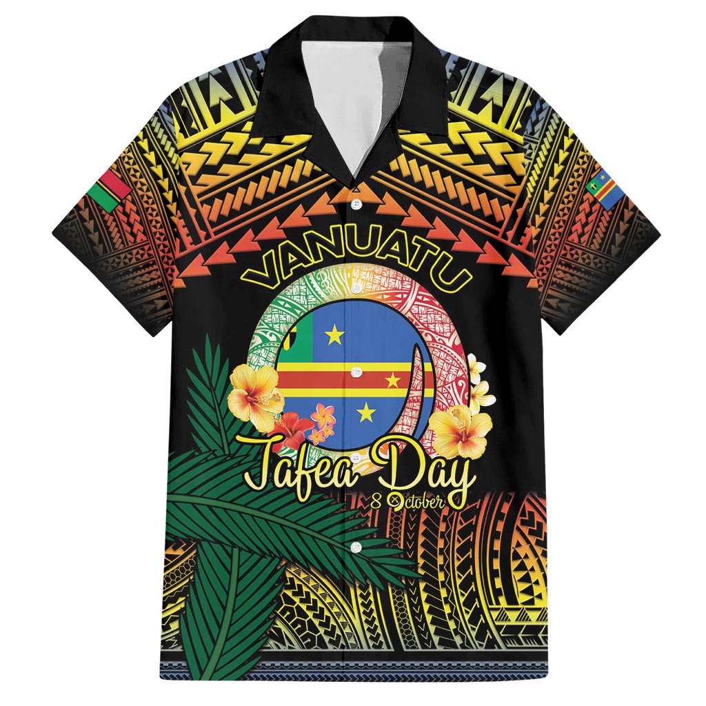 Personalised Tafea Day Hawaiian Shirt Vanuatu Provinces Polynesian Pattern LT14 Black - Polynesian Pride