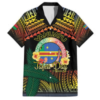 Personalised Tafea Day Hawaiian Shirt Vanuatu Provinces Polynesian Pattern LT14 Black - Polynesian Pride