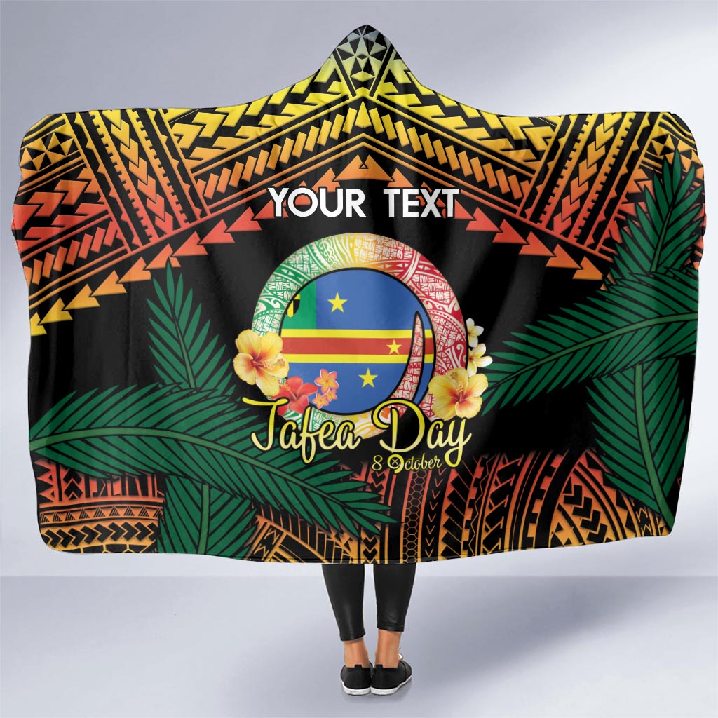 Personalised Tafea Day Hooded Blanket Vanuatu Provinces Polynesian Pattern