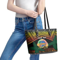 Personalised Tafea Day Leather Tote Bag Vanuatu Provinces Polynesian Pattern LT14 - Polynesian Pride