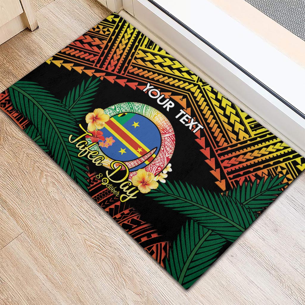 Personalised Tafea Day Rubber Doormat Vanuatu Provinces Polynesian Pattern LT14 - Polynesian Pride