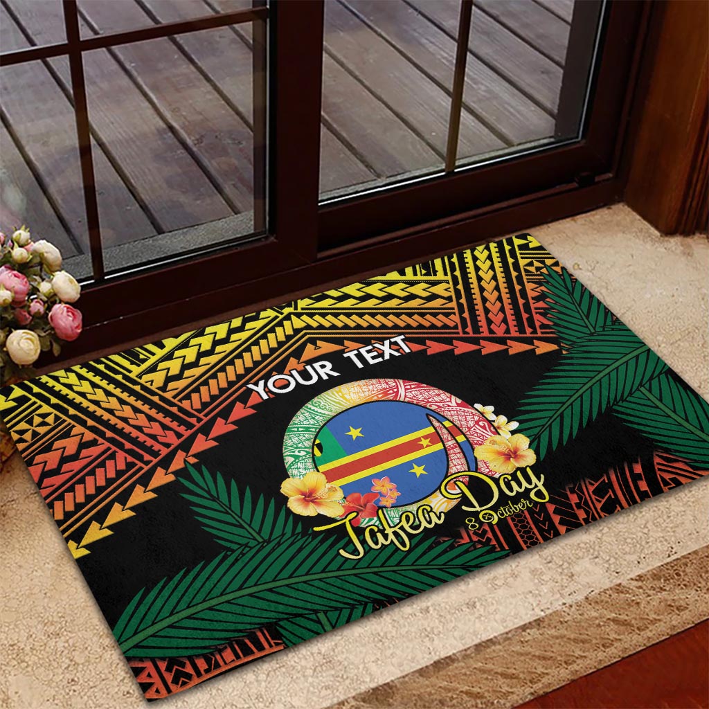 Personalised Tafea Day Rubber Doormat Vanuatu Provinces Polynesian Pattern LT14 - Polynesian Pride