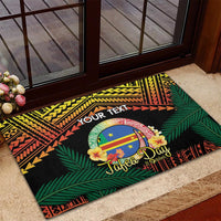 Personalised Tafea Day Rubber Doormat Vanuatu Provinces Polynesian Pattern LT14 - Polynesian Pride