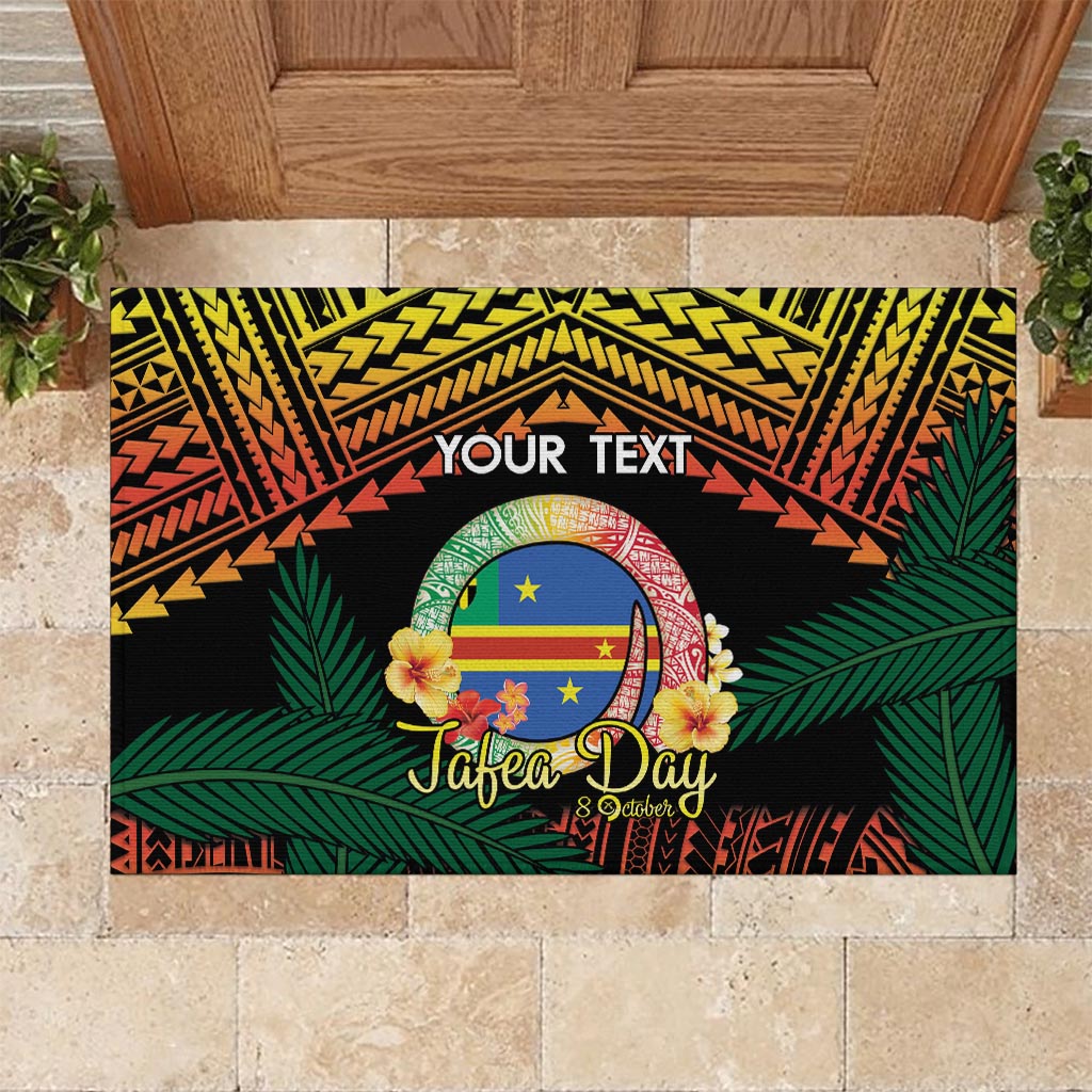 Personalised Tafea Day Rubber Doormat Vanuatu Provinces Polynesian Pattern LT14 - Polynesian Pride