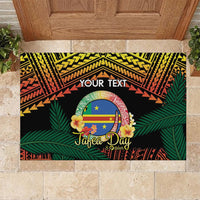 Personalised Tafea Day Rubber Doormat Vanuatu Provinces Polynesian Pattern LT14 - Polynesian Pride