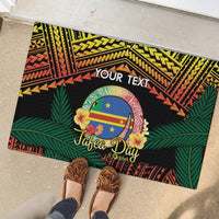 Personalised Tafea Day Rubber Doormat Vanuatu Provinces Polynesian Pattern LT14 - Polynesian Pride