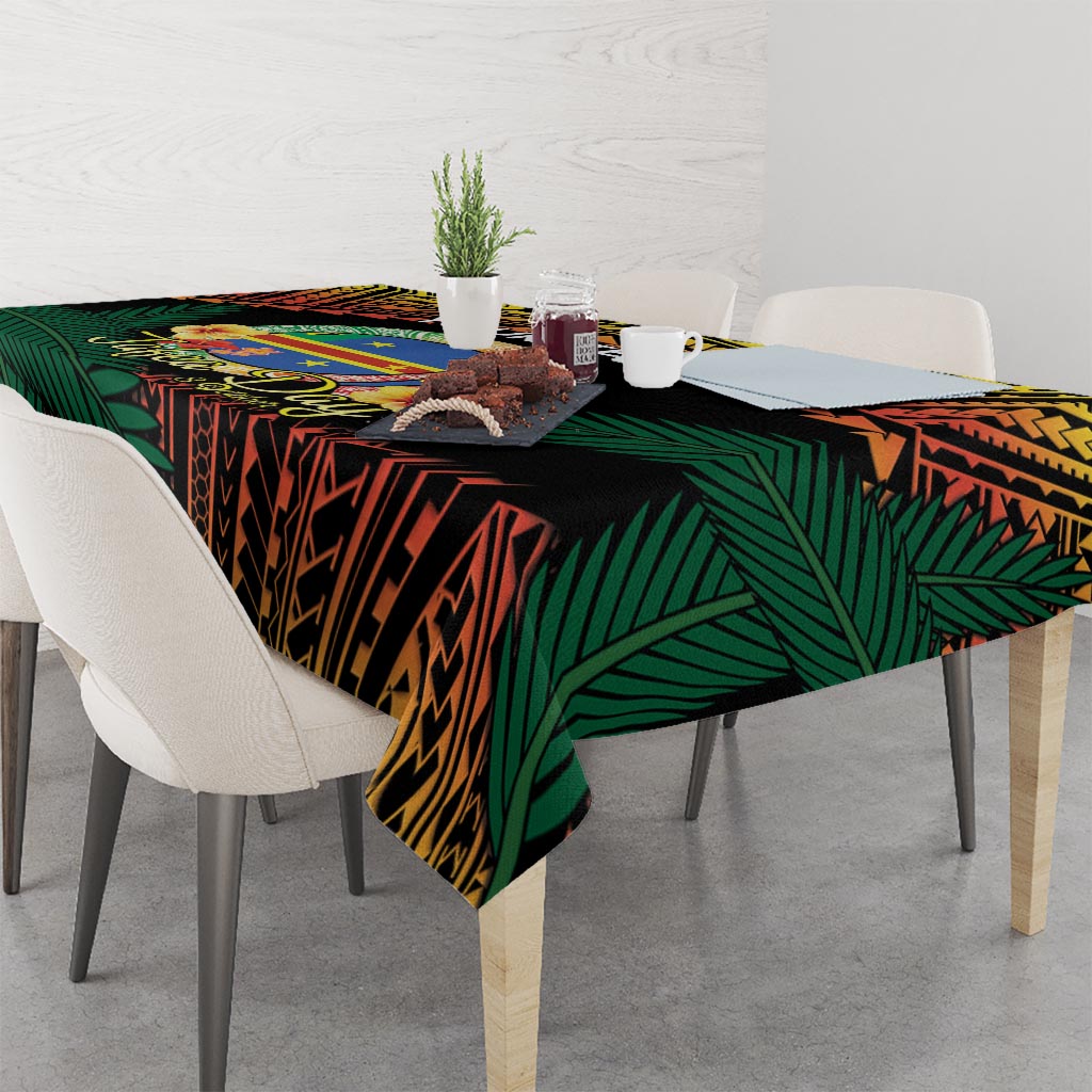 Personalised Tafea Day Tablecloth Vanuatu Provinces Polynesian Pattern