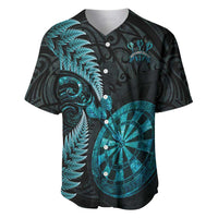 Personalised New Zealand Darts Baseball Jersey Happiness Is A Tight Threesome Maori Paua Shell