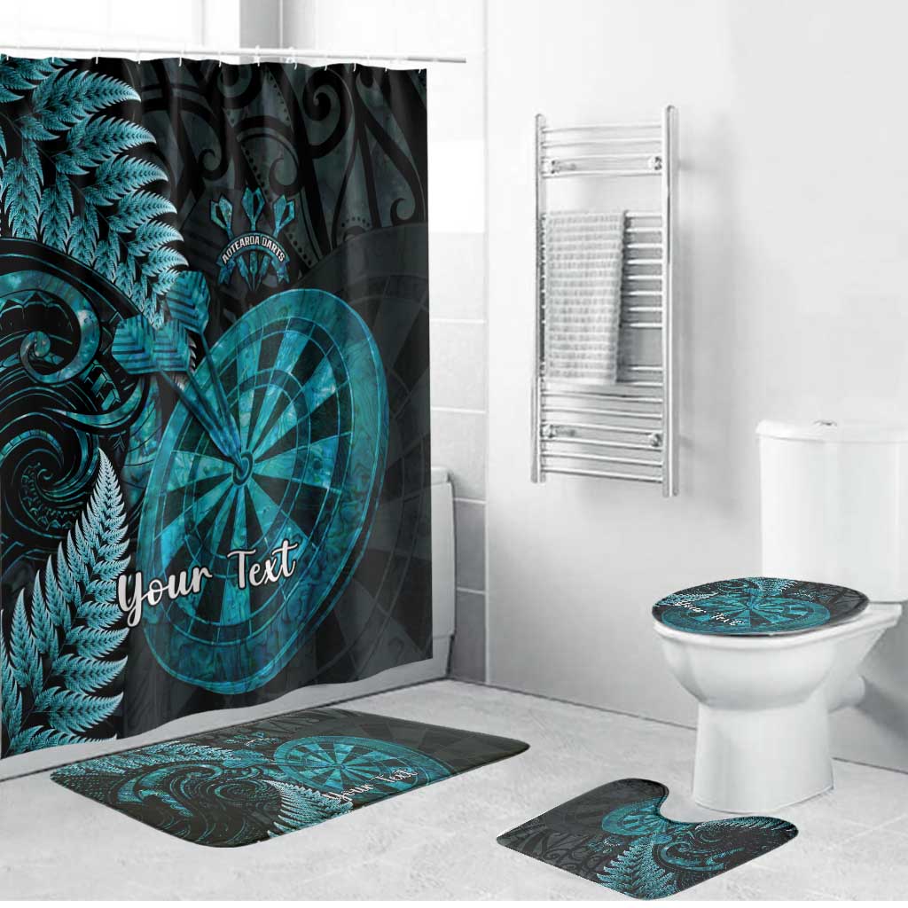 Personalised New Zealand Darts Bathroom Set Happiness Is A Tight Threesome Maori Paua Shell - Polynesian Pride