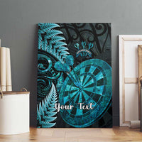 Personalised New Zealand Darts Canvas Wall Art Happiness Is A Tight Threesome Maori Paua Shell