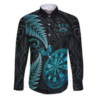 Personalised New Zealand Darts Family Matching Puletasi and Hawaiian Shirt Happiness Is A Tight Threesome Maori Paua Shell
