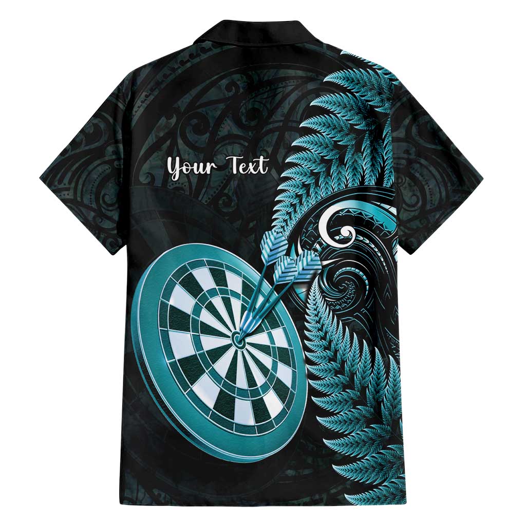 Personalised New Zealand Darts Family Matching Short Sleeve Bodycon Dress and Hawaiian Shirt Happiness Is A Tight Threesome Maori Paua Shell
