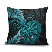Personalised New Zealand Darts Pillow Cover Happiness Is A Tight Threesome Maori Paua Shell - Polynesian Pride