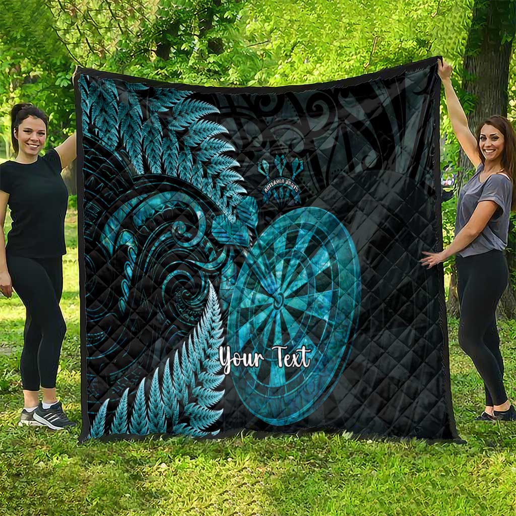 Personalised New Zealand Darts Quilt Happiness Is A Tight Threesome Maori Paua Shell