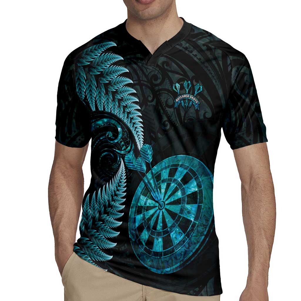 Personalised New Zealand Darts Rugby Jersey Happiness Is A Tight Threesome Maori Paua Shell