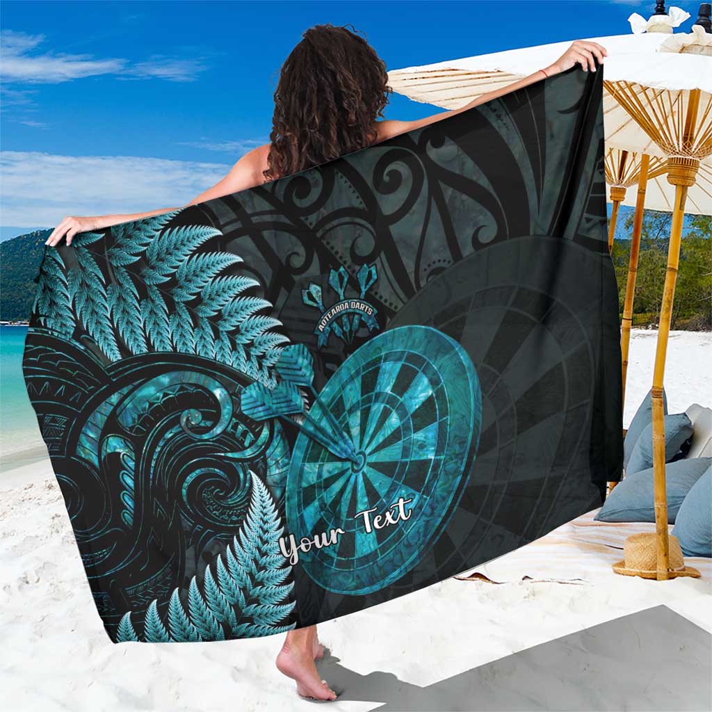 Personalised New Zealand Darts Sarong Happiness Is A Tight Threesome Maori Paua Shell