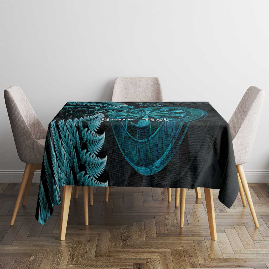 Personalised New Zealand Darts Tablecloth Happiness Is A Tight Threesome Maori Paua Shell