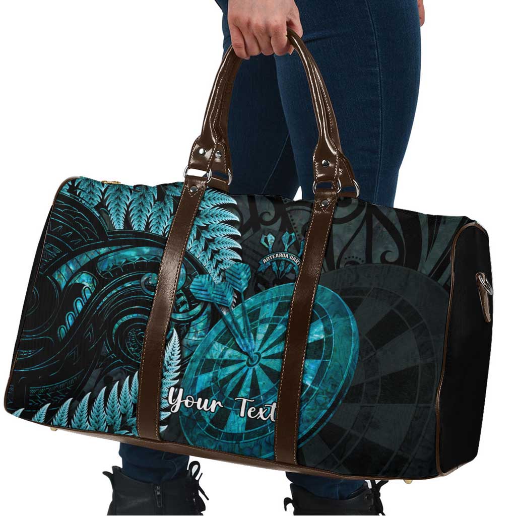 Personalised New Zealand Darts Travel Bag Happiness Is A Tight Threesome Maori Paua Shell - Polynesian Pride