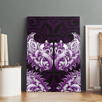 New Zealand Ta Moko Canvas Wall Art Aotearoa Maori Chest Tattoo Purple