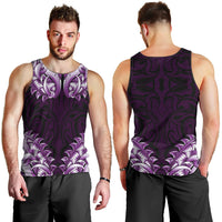 New Zealand Ta Moko Men Tank Top Aotearoa Maori Chest Tattoo Purple
