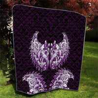 New Zealand Ta Moko Quilt Aotearoa Maori Chest Tattoo Purple