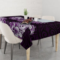 New Zealand Ta Moko Tablecloth Aotearoa Maori Chest Tattoo Purple